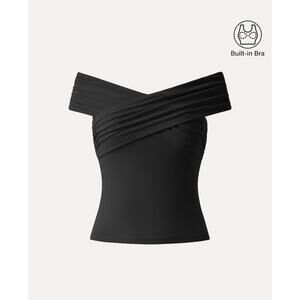 OGL Criss Cross Off Shoulder New Airy Brami Top NWT XS